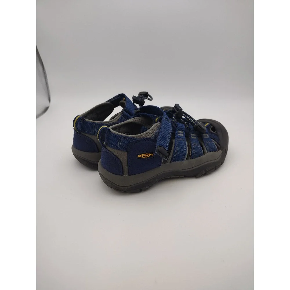 Keen Newport H2 Kids Sport Sandals Blue Yellow Waterproof Hiking Shoes Size 11